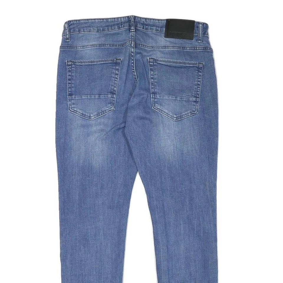 MERISH Herren Slim Blue Jeans Denim W34 L31 Knopfverschluss Freizeitkleidung - Bild 4 von 4