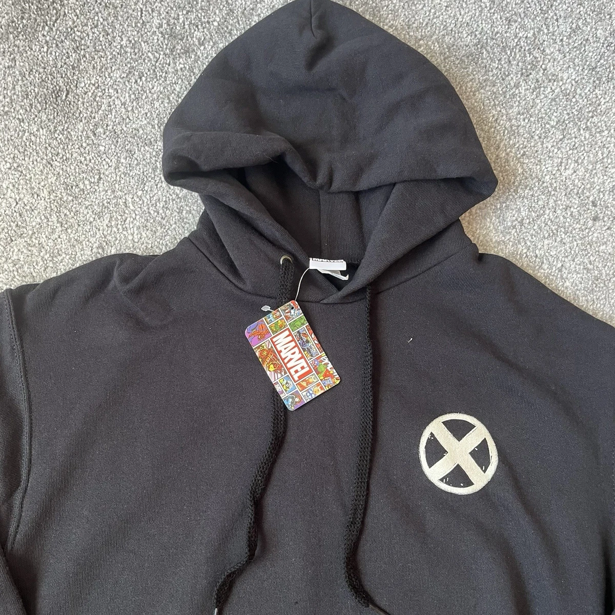 Sudadera con capucha negra con estampado de Wolverine oficial de Marvel Comics para hombre - talla mediana