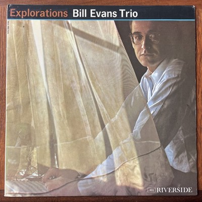 THE BILL EVANS TRIO - Explorations LP 1962 UK Riverside Mono RARE Blue Label 