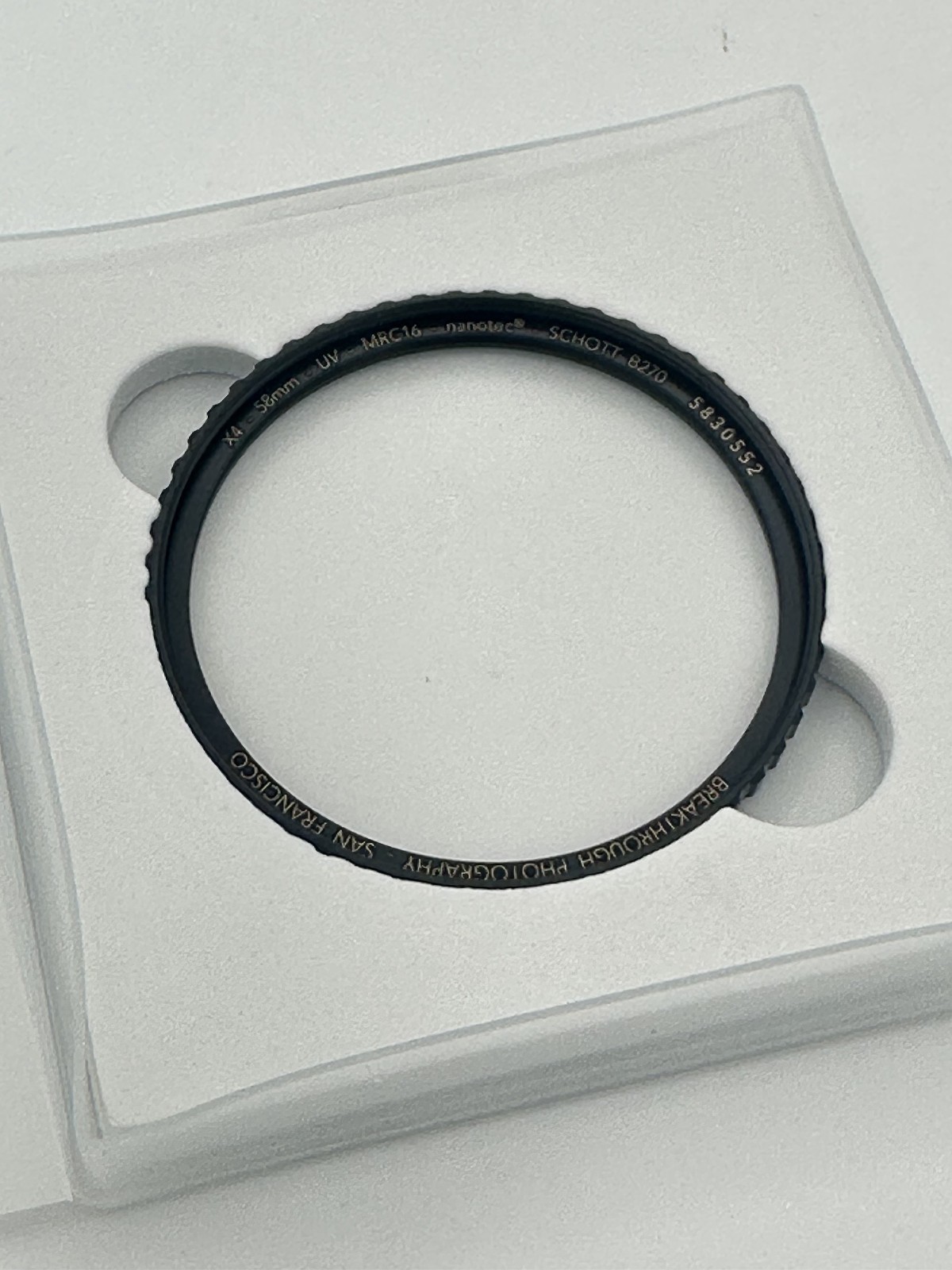 Breakthrough Photography X4 58mm MRC16 Nanotec SCHOTT B270 UV Filter, Case