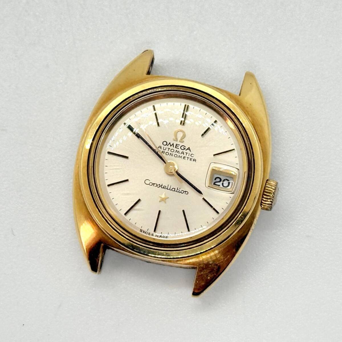 OMEGA Watch Constellation Chronometer Gold Silver Automatic Working Women's Auth image 2