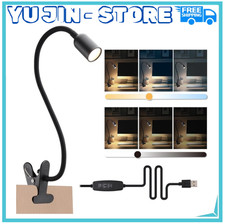 LED Reading Light for Bed Headboard   Dimmable Clip-On Book Light with Flexib...