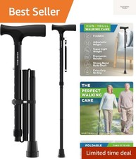 Walking Cane  Single Tip Canes for Men  Women, Foldable, Adjustable, Heavy ...
