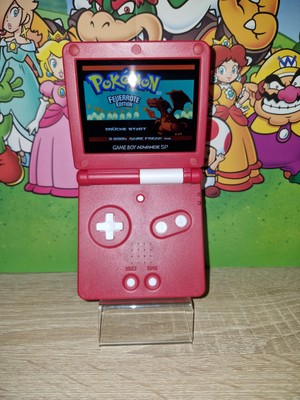 Nintendo GameBoy Advance SP mit AMP, IPS V5 LCD Display & Neuem Pokeball Gehäuse