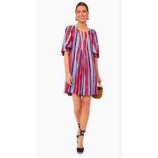 Tuckernuck Pomander Place Finley Mini Dress Women's Medium Painterly Stripe