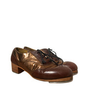 Custom Brown/Burgundy/Gold K360 Tap Shoes Size 9.5D , Good Condition, Preloved