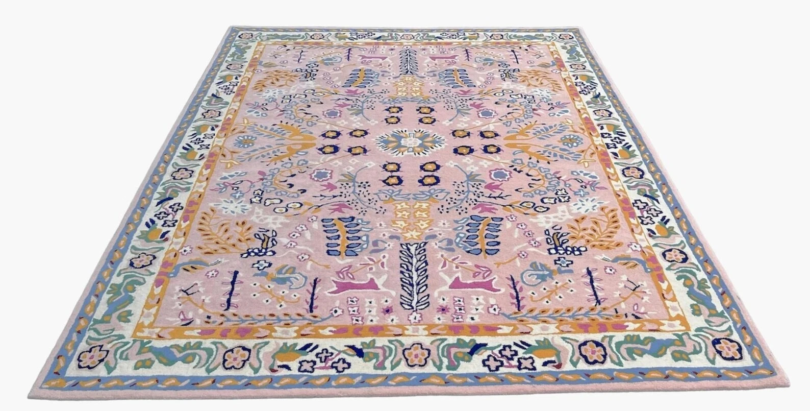Hand Tufted 100% Wool Area Rug – Aesthetic Rugs for Living Room & Bedroom Carpet