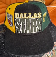 vintage 90s Dallas Stars Drew Pearson NHL Wool Blend Snapback Hat Cap