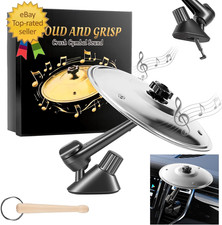 Car Cymbal Air Vent, Mini Drum Crash Cymbal Set with Drum Stick, Funny Musical I