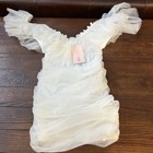 Missguided mini Dress Tulle Festival Ruched Puff US 6