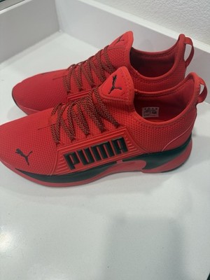 PUMA MENS RED TENNIS SHOE SOFTRIDE PREMIER SLIP-ON 