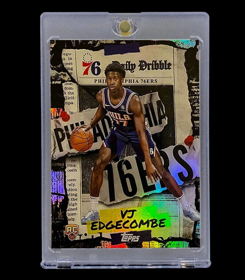 VJ EDGECOMBE REFRACTOR NOVATO NEGRO RARO BLANCO HOLO SP Inserto No Automático - 76ERS Foto 3 de 4