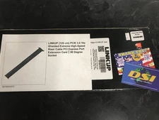 LINKUP {125 cm} PCIE 16x Shielded Extreme High-Speed Riser Cable | 90 Degree