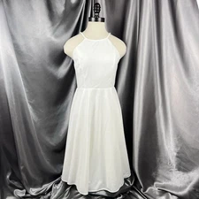 Lulus Irresistible Charm Ivory Midi Dress Sz Small Wedding Formal Homecoming