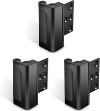 3pack cerradura refuerzo puerta seguridad infantil aluminio negro evitar intruso