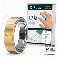 10 Pack Ultra-Thin Skin Cover for Oura Ring Gen 5, Invisible Size 11 Clear