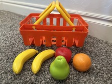 Fisher Price Fun with Food Grocery Shopping Basket 80's W/Food