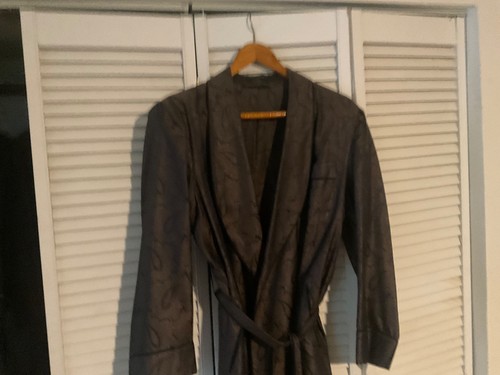 Two Vintage Sulka Robes - Large, Pristine Condition, Blue Paisley Designs