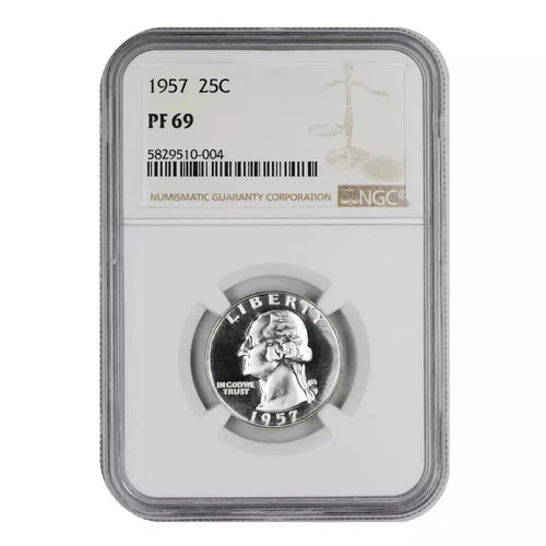 1957 Washington Quarter NGC PF-69