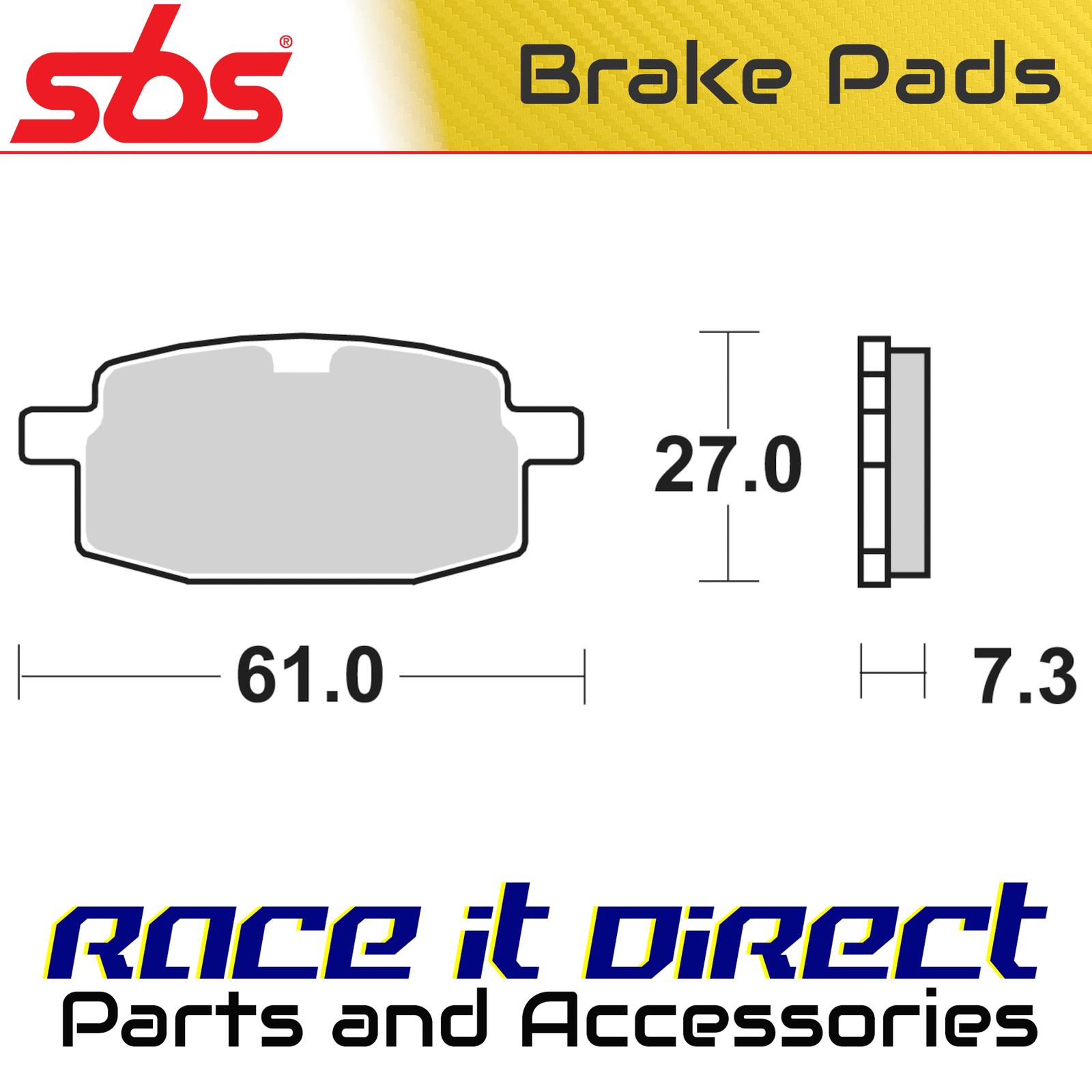 Brake Pads for PEUGEOT 50 V-CLIC 155 MM FRONT DISC 2008-2013 Front Street SBS