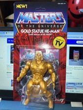 New 2019 Super7 Masters of the Universe MOTU Gold Statue He-Man Vintage Figure
