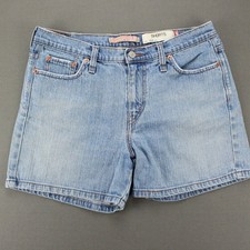 Levis 515 Classic Denim Shorts Womens 12 Blue Mid Rise Y2K Summer Vintage