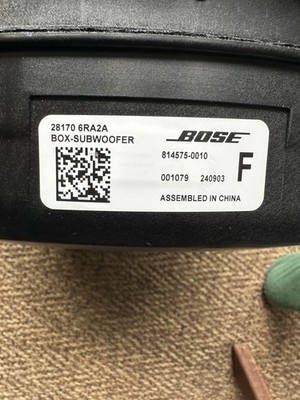 Nissan Qashqai J12 Subwoofer 281706RA2A Bose Premium Sound Tekna+ 2021-2024