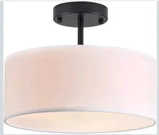 Bargeni Semi Flush Mount Ceiling Light,13 inch Modern 3-Light Ceiling Light...
