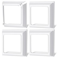 Thyle 4 Pcs True 4x4 Inches Vinyl Post Skirt Base Inches, White
