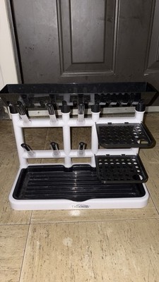 Dr. Brown's Baby Bottle Drying Rack w/ Detachable Drip Tray, White/Black