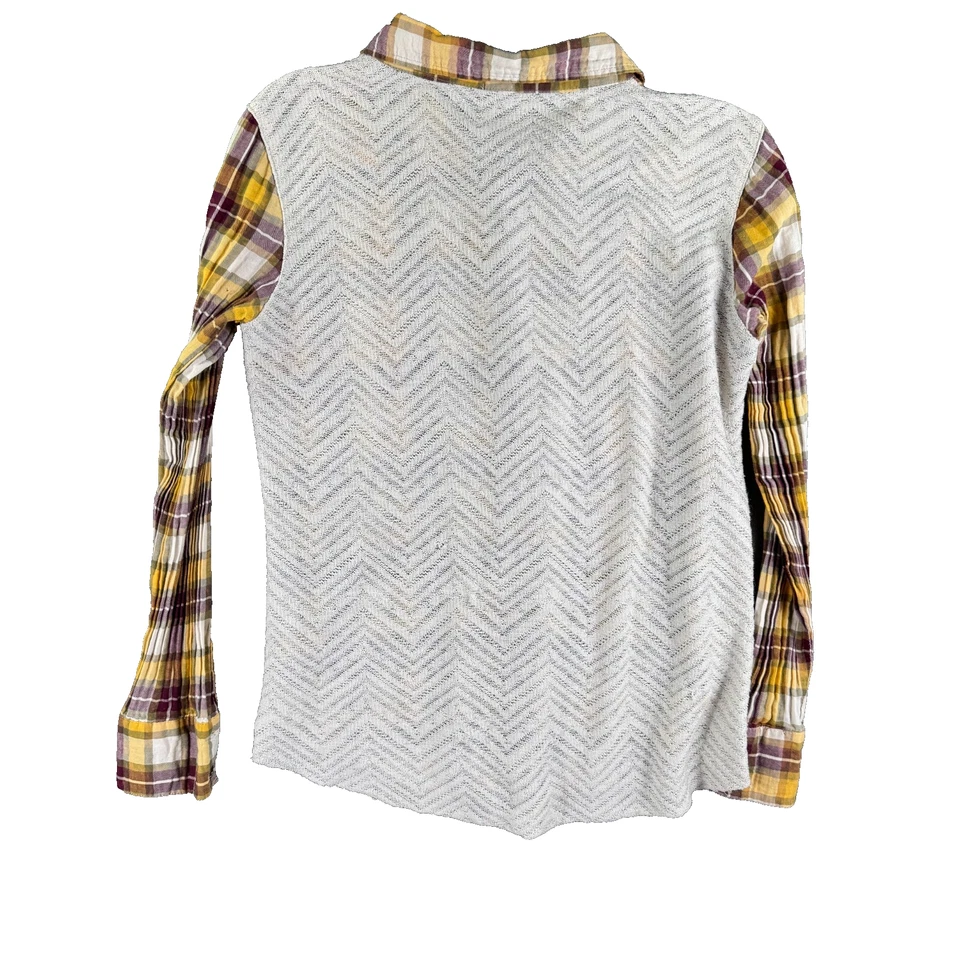 Top Gimmicks By BKE Mujer L Boho Western Crudo Cuadros Paisley Fieltro Parche *Leer Foto 3 de 4