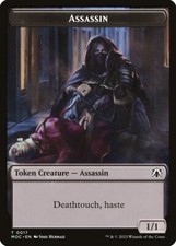 Assassin (1/1 Deathtouch, Haste) MTG Commander March Machine Token NM x4 - Magic