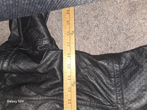 Dollhouse Faux Leather Moto Jacket Girls Size 16 Black Peplum Perforated - Picture 3 of 8