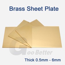 Brass Sheet Plate Metal Square guillotine cut Multiple Sizes Thickness 0.5mm-6mm