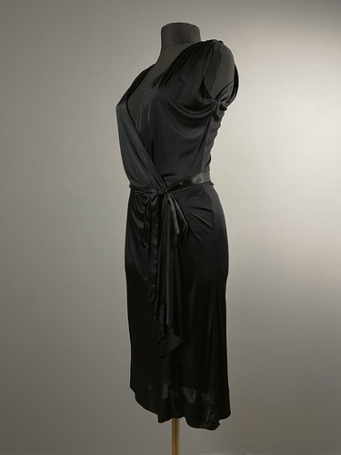 By Malene Birger Womens Black Shine Deep V-neck Pencil Jumper Dress Size XS - Picture 4 of 9