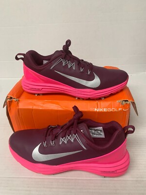 -568 Nike Womens Lunar Command 2, Purple/Pink Cleats-US 8.5 Womens
