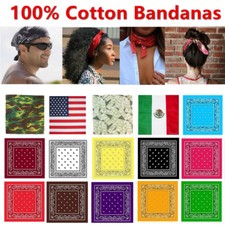 Lot 3 6 12 Wholesale 100 Cotton Bandana Head Wrap Hair Band Respirator Scarf