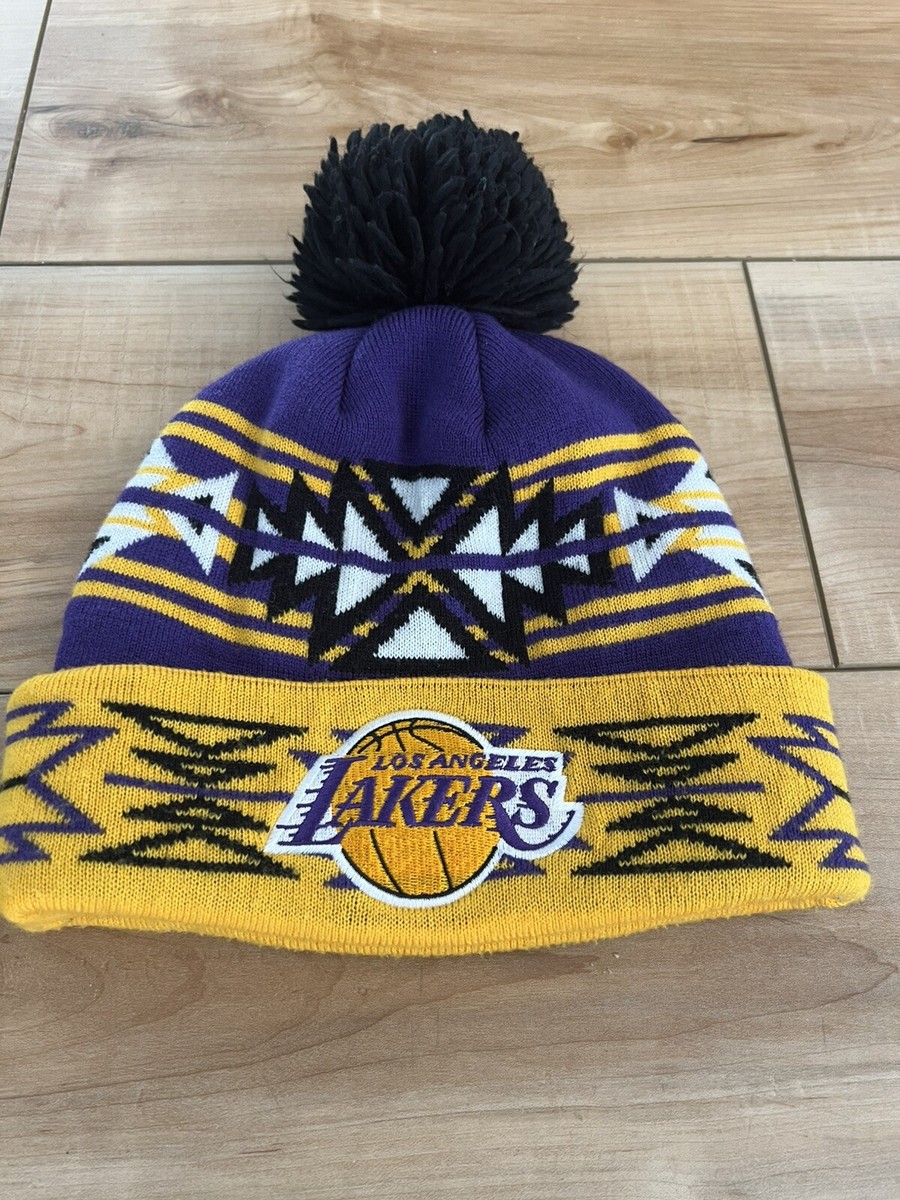 ミッチェル&ネス Mitchell & Ness 【 Los Angeles Lakers Team Pom Beanie Mens 】 メンズ Mitchell & Ness Los Angeles Lakers Knit Pom Beanie Stocking