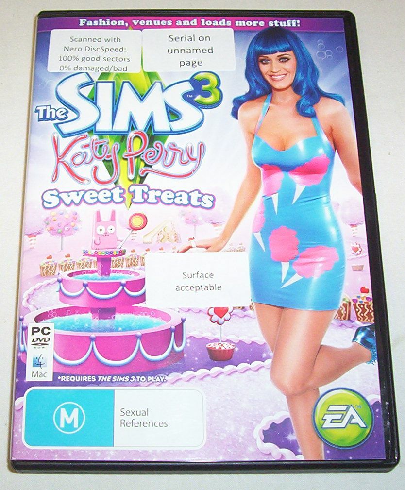 The Sims 3 Expansion Katy Perry Sweet Treats Complete Disc Very