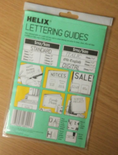 Helix® ¾" (20mm) Lettering Guide Stencil (Crystal Blue) Standard Font - New - Picture 2 of 2