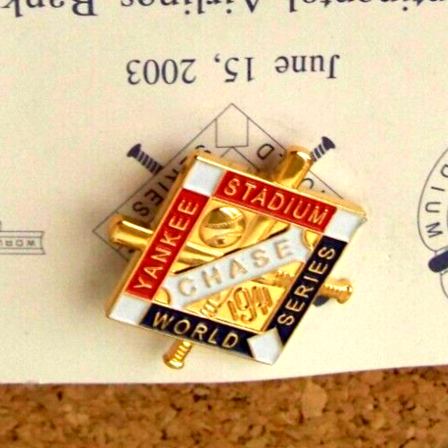 1941 World Series pin NY Yankees New York Yankee Stadium Chase bank SGA MLB - Picture 1 of 6