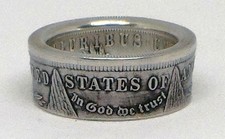 Coin Ring hand made from Morgan Silver Dollar antique finish