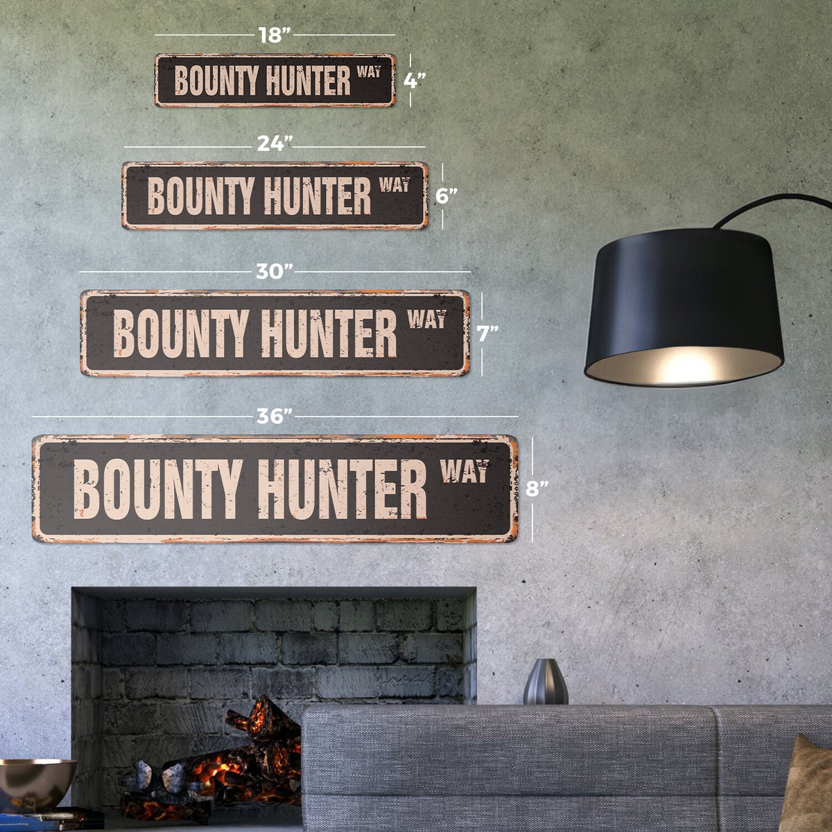 BOUNTY HUNTER Vintage Street Sign Metal Plastic bail bonds