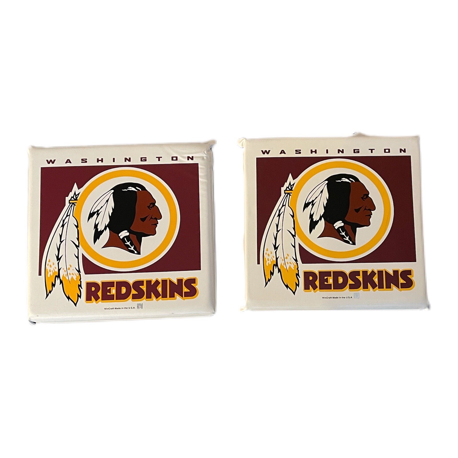 Vintage 2 Washington Redskins Seat Cushion NFL League Football Licensed