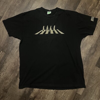 The Beatles Abbey Road T-Shirt 2005 Silhouette Black Shirt Top