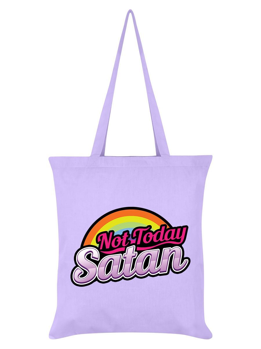 Not Today Satan Lilac Tote Bag 38 x 42cm