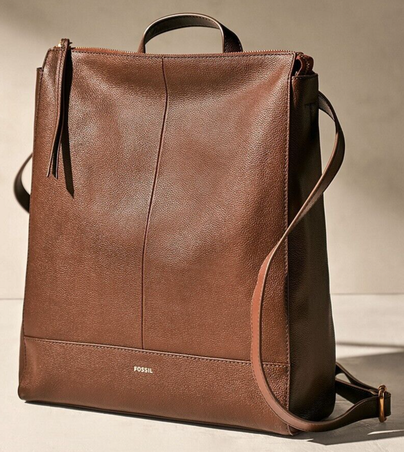 Fossil Elina Large Convertible Backpack Brown Leather SHB2976210