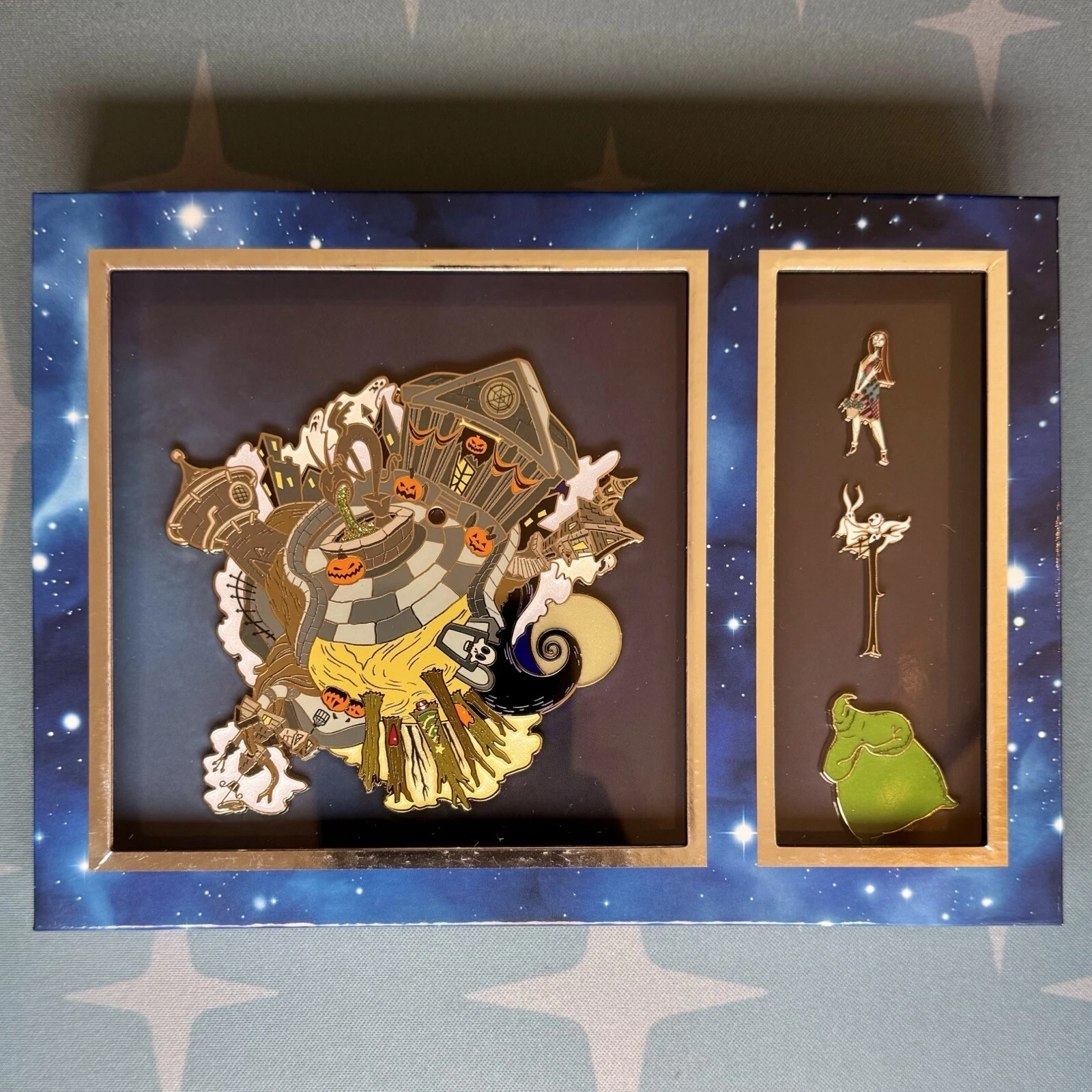Disney D23 2024 World of Nightmare Before Christmas Pin Box Set LE 400 WDI MOG