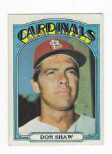 1972 TOPPS  DON SHAW #479 ST. LOUIS CARDINALS