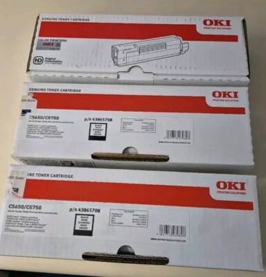 Original OKI C5650/C5750 Black OVP , Neue Tonerkartusche p/n 43865708